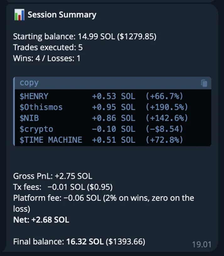 Clawd Agents — summary screen sent when you stop the agent