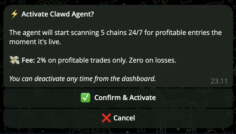 Clawd Agents β confirm to deploy the agent